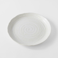 eWholesale Spiral Glaze Dinner Plate 24.5cm White
