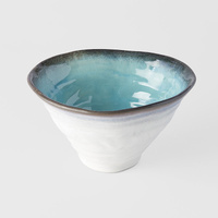 eWholesale Deep Ikebana Bowl 22cm Sky Blue Glaze