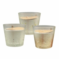 bulk 24 Glitter Splash Scented Jar Candle 9cm