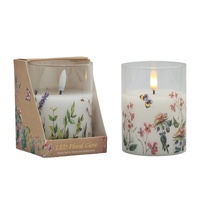 eWholesale Bulk 12 Floral Glow LED Candle Gift Box 10cm