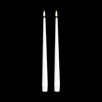 eWholesale Bulk 24 LED Tapered Dinner Candle White 24cm