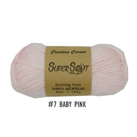 Bulk 12 #7 Baby Pink Super Soft Knitting Yarn 100% Acrylic