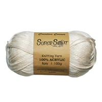 Bulk 12 #8 Ivory Super Soft Knitting Yarn 100% Acrylic