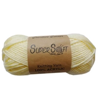 Bulk 12 Super Soft Knitting Yarn - Cream