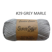 Bulk 12 #29 Grey Marle Super Soft Knitting Yarn 100% Acrylic