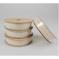 eWholesale Cotton Lace Ribbon 16mm 3m Bulk 72 Pack