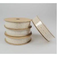 bulk 72 3m Cotton Lace Ribbon 16mm w/ Display Box