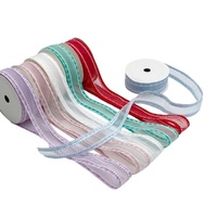 eWholesale Bulk 48 Organza Beaded Satin Edge Ribbon 300cm