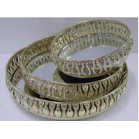 eWholesale Mirror Metal Tray Set 3 Piece 34x6cm