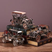 eWholesale Set 2 Metal Retro Classic Car Ornaments 21cm