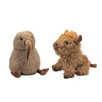 Set 2 Highland Cow & Kiwi Door Stopper 24cm