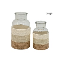 eWholesale 24 Paper Rope Glass Jars 16cm