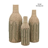 eWholesale Forest Green Paper Rope Glass Jar 50cm - 6pc