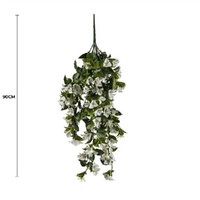 eWholesale Hanging White Artificial Bougainvillea Plant UV Resistant 90cm