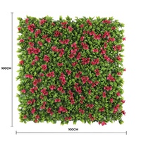 eWholesale Flowering Pink Vertical Garden Wall UV Resistant 1m