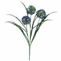 eWholesale Lush Flowering Purple Hydrangea Stem 35cm UV Resistant