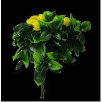 eWholesale Flowering Yellow Rose Stem UV Resistant 30cm
