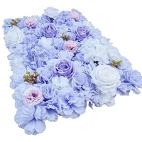eWholesale Artificial Flower Wall Backdrop Panel 40cm x 60cm Lilac
