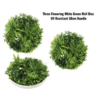 eWholesale Three Flowering White Green Wall Disc UV Resistant 50cm