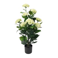 eWholesale Premium Artificial White Hydrangea Tree 90cm UV Resistant