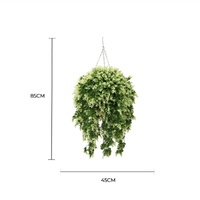 eWholesale Artificial Spring Evergreen Hanging Basket 43cm UV Resistant
