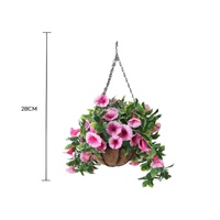 eWholesale Artificial Petunia Hanging Basket 28cm UV Resistant