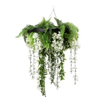 eWholesale Hanging Wisteria Disc Black Frame UV Resistant 60cm