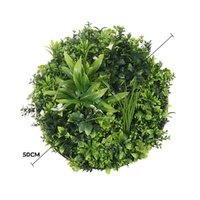 eWholesale Artificial Green Wall Disc Flowering White 50cm UV Resistant