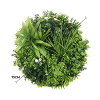 eWholesale Flowering White Artificial Green Wall Disc 75cm White