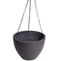 eWholesale Hanging Grey Plastic Pot with Chain 30cm