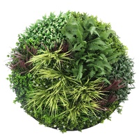 eWholesale Artificial Green Wall Disc Art 100cm Black UV Resistant