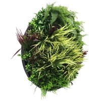 eWholesale Artificial Green Wall Disc Art 80cm Black UV Resistant