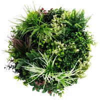 eWholesale Slimline Artificial Green Wall Disc 60cm UV Resistant White