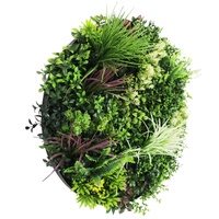 eWholesale Slimline Artificial Green Wall Disc 80cm UV Resistant Black