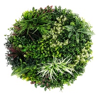 eWholesale Slimline Artificial Green Wall Disc 80cm UV Resistant White