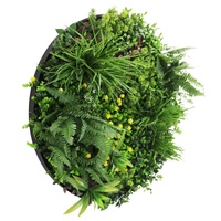 eWholesale Artificial Green Wall Disc 80cm Country Fern UV Resistant Black