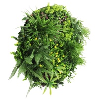 eWholesale Artificial Green Wall Disc 80cm Country Fern UV Resistant White