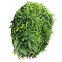 eWholesale Artificial Green Wall Disc 100cm Country Fern UV Resistant White