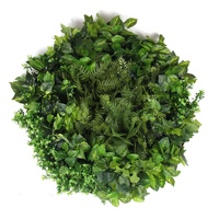 eWholesale Slimline Artificial Green Wall Disc 80cm Mixed Fern & Ivy