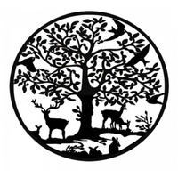 eWholesale Grazing Deer Metal Wall Art 60cm