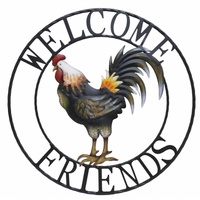 eWholesale Metal Rooster 3D Wall Art 71x71cm Home