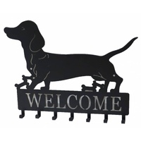 eWholesale Dachshund 7 Hooks Wall Art 30x24cm