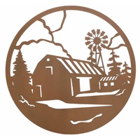 eWholesale By The Barn Metal Wall Art 100cm