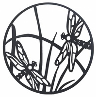 eWholesale Round Dragonfly Metal Wall Art 40cm