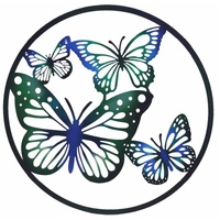 eWholesale Butterfly Quad Metal Wall Art 60cm 3D