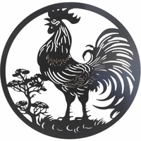 eWholesale Redlin Rooster Metal Wall Art 40cm