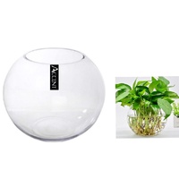 eWholesale Glass Rose Fish Bowl 19x17cm Vase