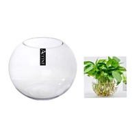 eWholesale Glass Rose Round Fish Bowl 39x35cm