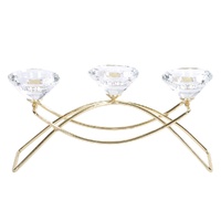 eWholesale Gold Metal Diamond Tealight Candle Holder Lantern 26cm