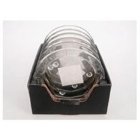 bulk 40 Clear Glass Round Candle Plate 11cm